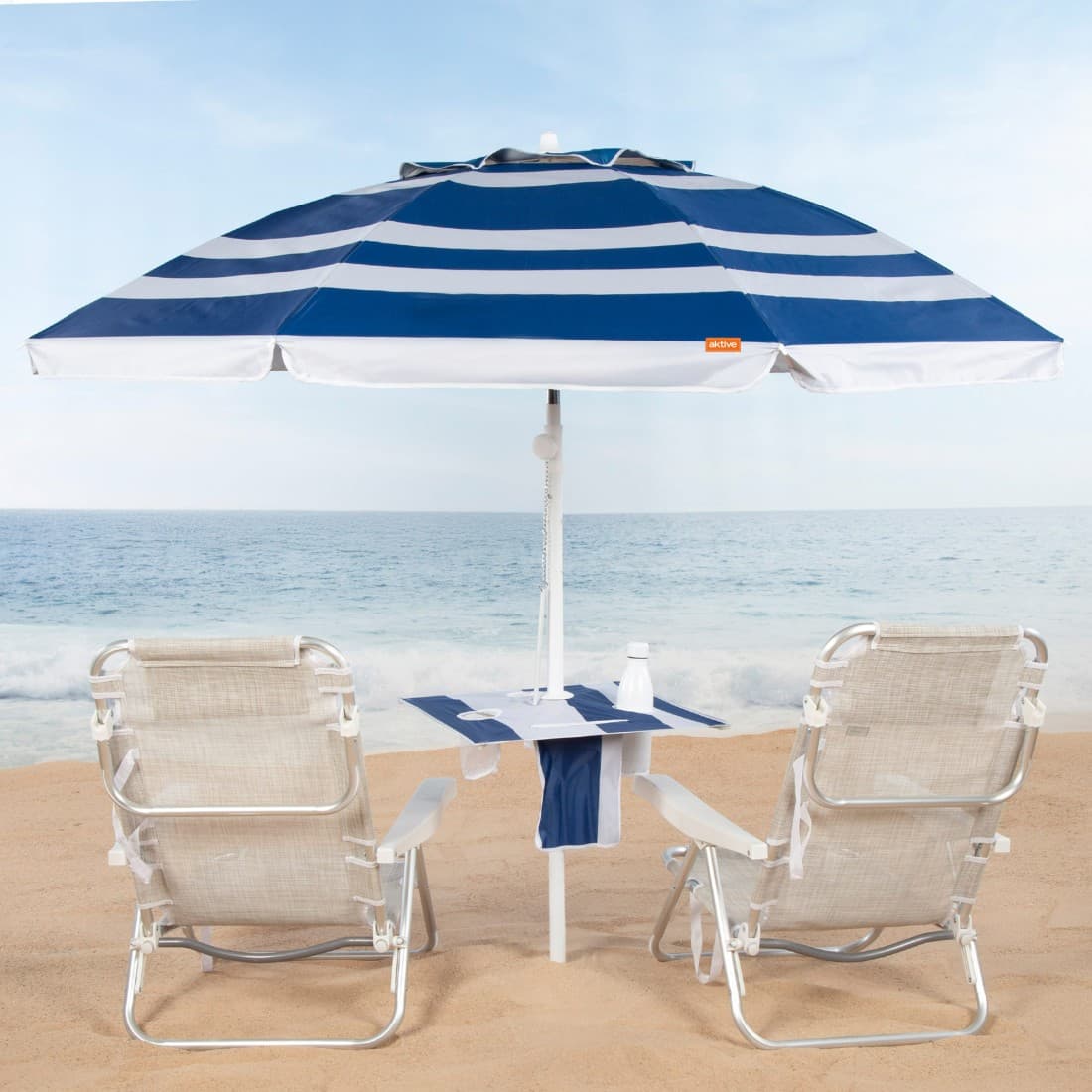 Beach Umbrella and Chair Set