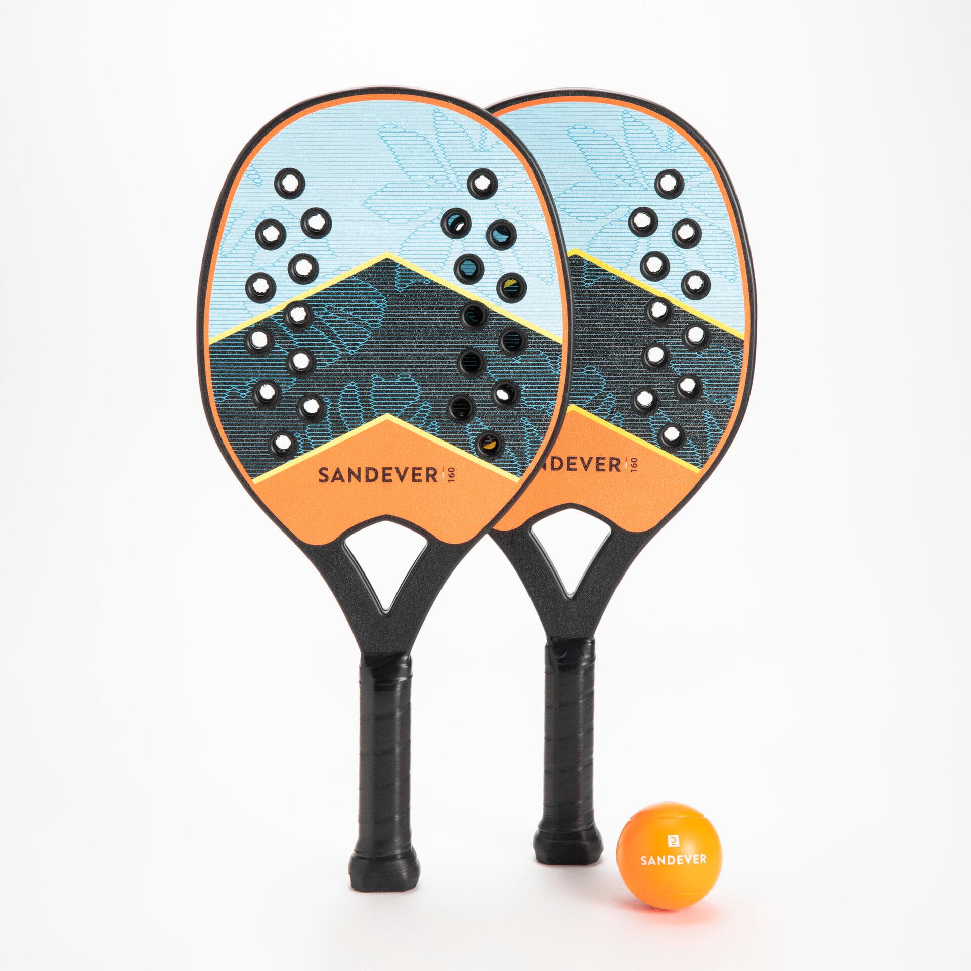 Sandever BTR 160 beach tennis set with two paddles, ball and carry bag